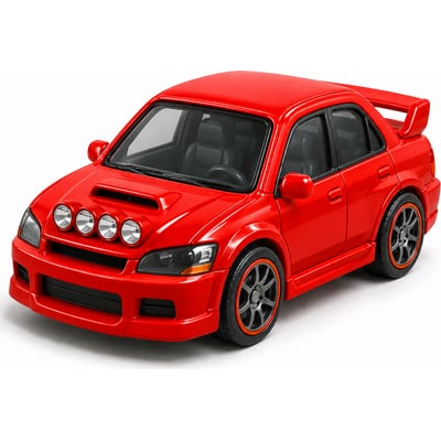 スポーティーな乗用車ランサーのイラスト