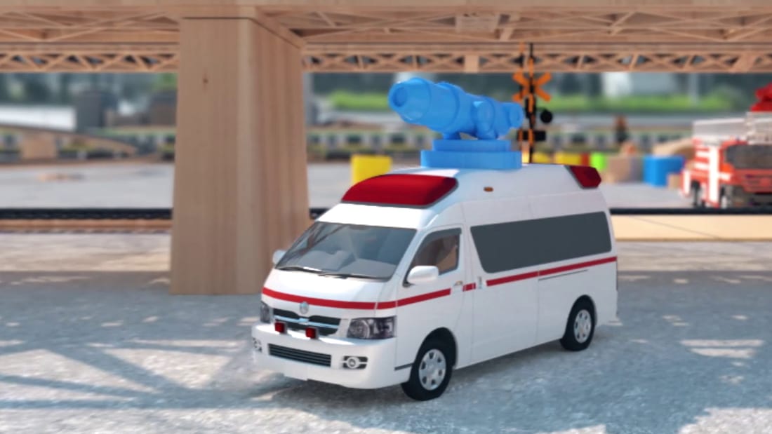 救急車(cobitoworks-kidsの3DCGアニメより)